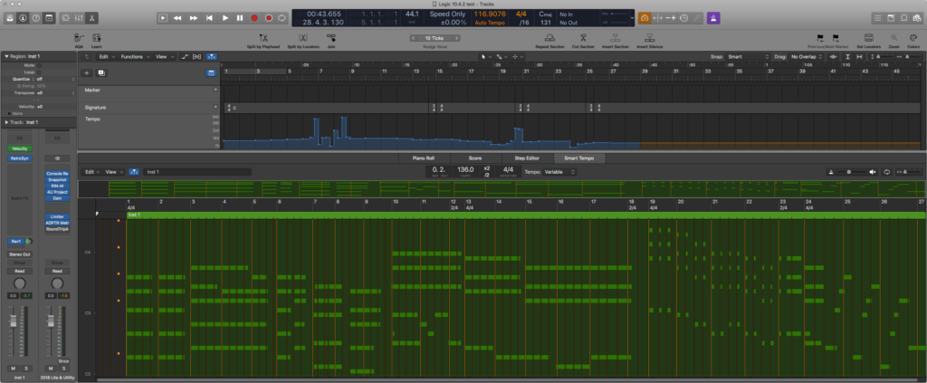 Logic Pro Tempo detection from MIDI Region